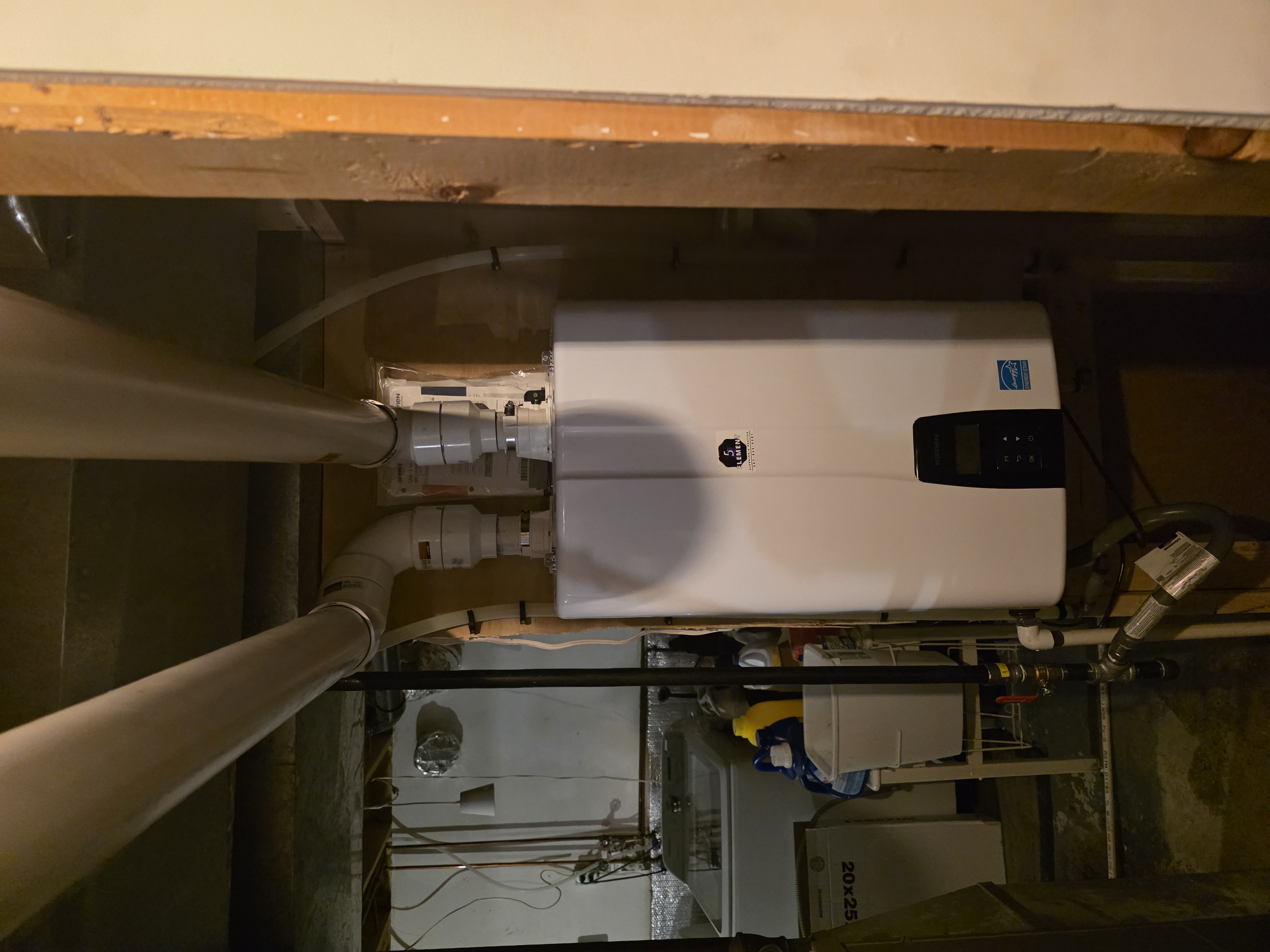 Tankless water heater installation